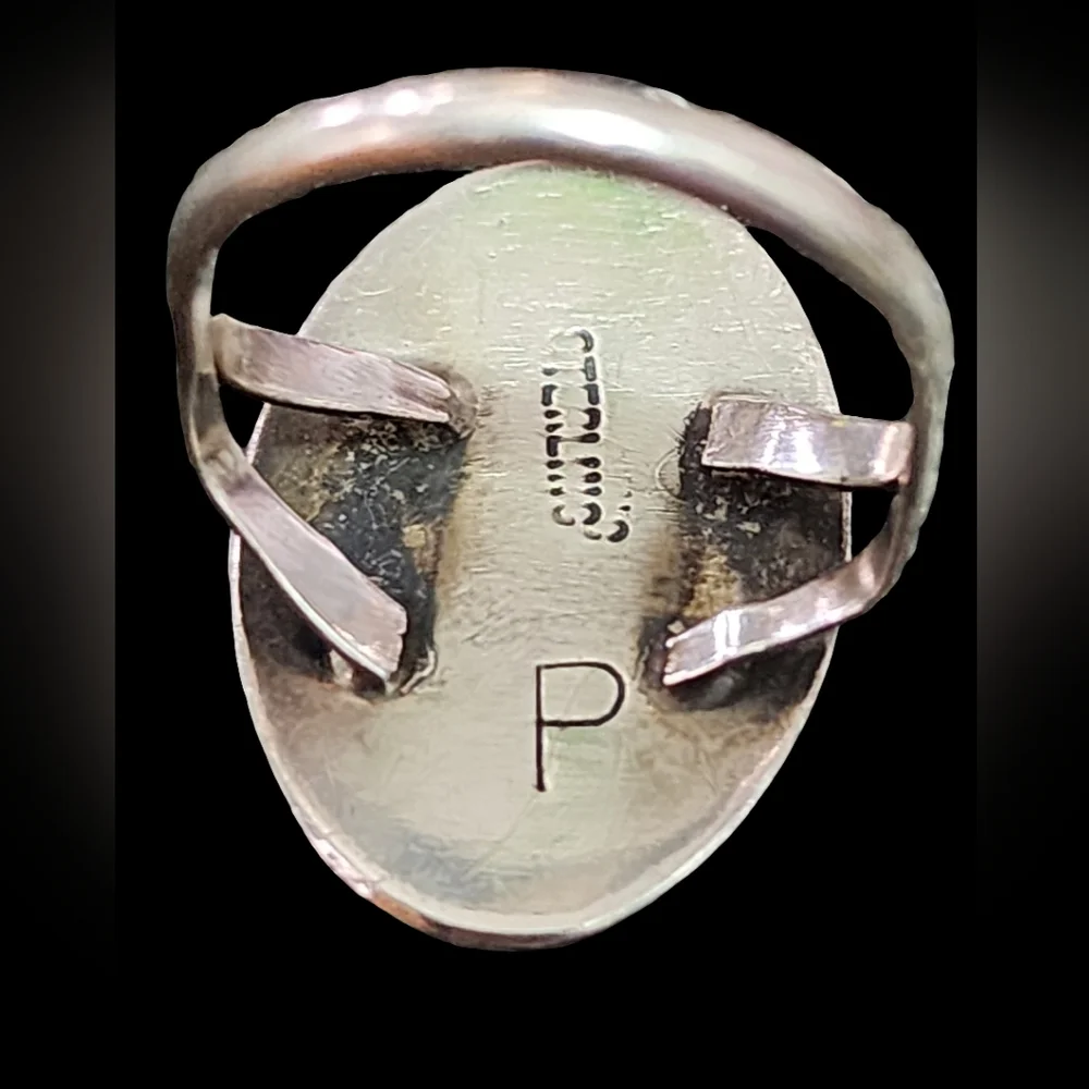 Sterling Silver Native American Ring with Turquoise Stone Size 6 Fine Jewelry - Picture 4 of 5